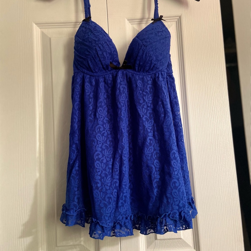 A. Byer Royal Blue Lace Dress